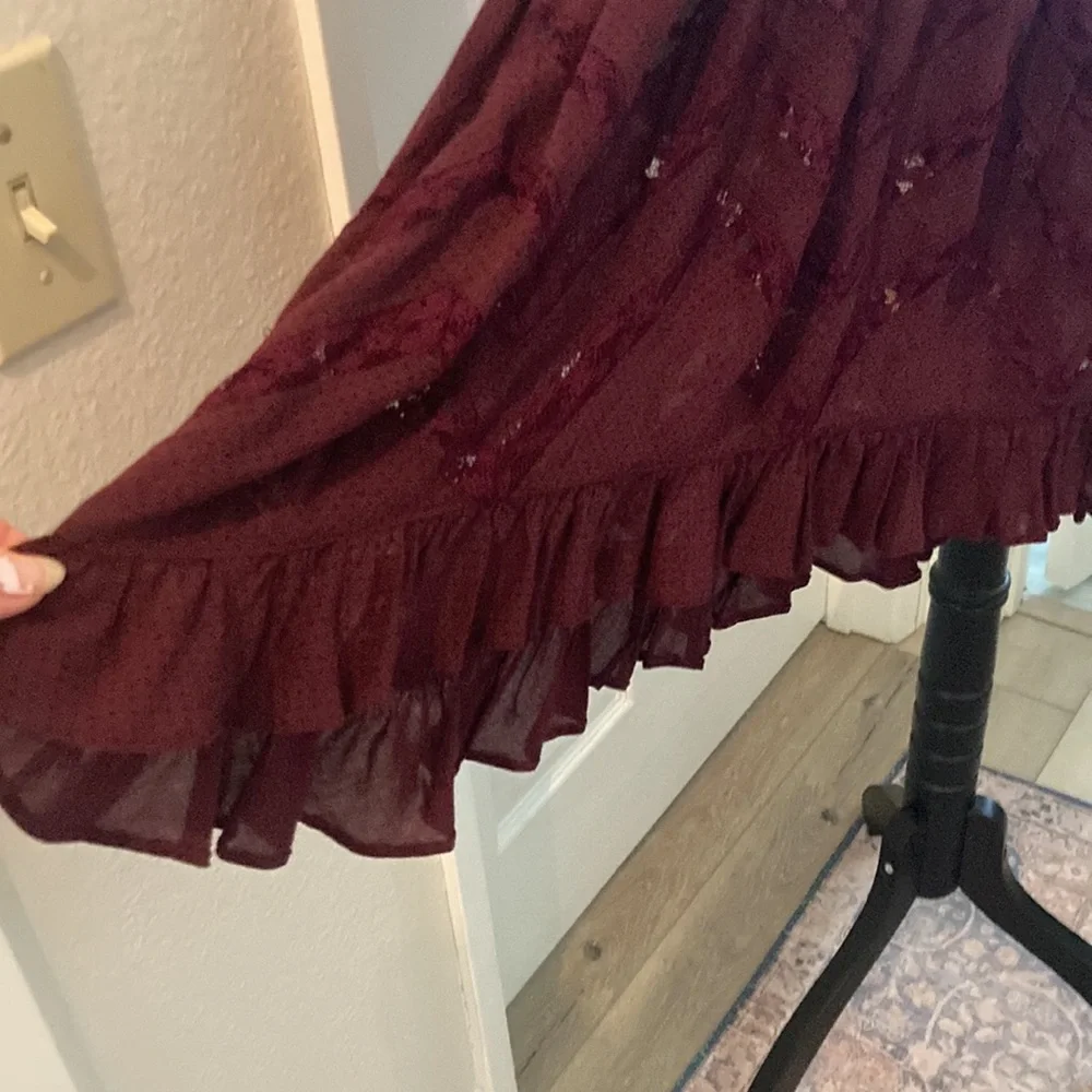 Free People Burgundy Sleeveless Dress Small 0015 NWOT - Picture 4 of 5